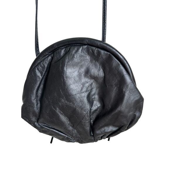 VINTAGE 80s Jewel Tone Leather Crossbody Bag Punk Bohemian Boho Weird Girl Art - Picture 3 of 10